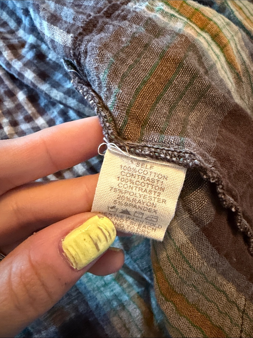 Mystree Brown and Cream Plaid Hooded Shirt Jacket - Picture 5 of 6